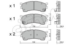 Sada brzdových platničiek kotúčovej brzdy CIFAM 822-223-1