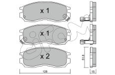 Sada brzdových destiček, kotoučová brzda CIFAM 822-224-0