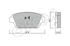 Sada brzdových destiček, kotoučová brzda CIFAM 822-226-0