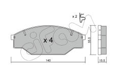 Sada brzdových destiček, kotoučová brzda CIFAM 822-227-0