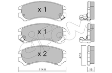 Sada brzdových destiček, kotoučová brzda CIFAM 822-230-1