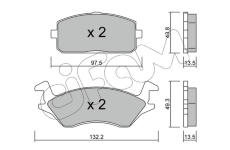 Sada brzdových destiček, kotoučová brzda CIFAM 822-234-0