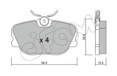 Sada brzdových destiček, kotoučová brzda CIFAM 822-235-0