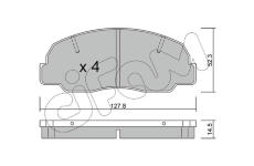 Sada brzdových platničiek kotúčovej brzdy CIFAM 822-239-0