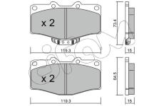 Sada brzdových destiček, kotoučová brzda CIFAM 822-242-0