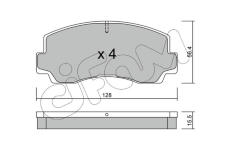 Sada brzdových platničiek kotúčovej brzdy CIFAM 822-243-0
