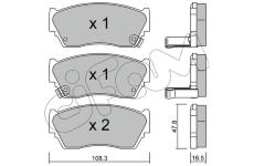 Sada brzdových destiček, kotoučová brzda CIFAM 822-246-1