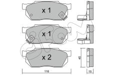 Sada brzdových platničiek kotúčovej brzdy CIFAM 822-247-1