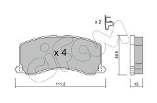 Sada brzdových platničiek kotúčovej brzdy CIFAM 822-248-0