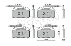 Sada brzdových platničiek kotúčovej brzdy CIFAM 822-251-1