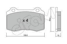Sada brzdových platničiek kotúčovej brzdy CIFAM 822-251-2