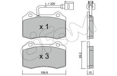 Sada brzdových platničiek kotúčovej brzdy CIFAM 822-251-4