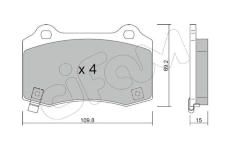 Sada brzdových destiček, kotoučová brzda CIFAM 822-251-6