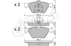 Sada brzdových destiček, kotoučová brzda CIFAM 822-252-0