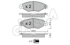 Sada brzdových destiček, kotoučová brzda CIFAM 822-253-0