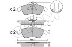 Sada brzdových destiček, kotoučová brzda CIFAM 822-256-1