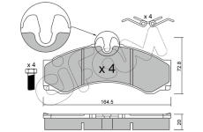 Sada brzdových platničiek kotúčovej brzdy CIFAM 822-262-1