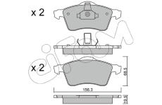 Sada brzdových destiček, kotoučová brzda CIFAM 822-263-0