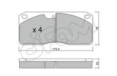 Sada brzdových platničiek kotúčovej brzdy CIFAM 822-270-0