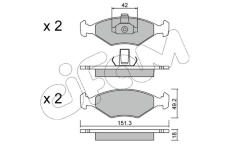 Sada brzdových platničiek kotúčovej brzdy CIFAM 822-273-2