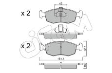Sada brzdových platničiek kotúčovej brzdy CIFAM 822-274-3
