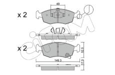 Sada brzdových destiček, kotoučová brzda CIFAM 822-274-5