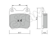 Sada brzdových platničiek kotúčovej brzdy CIFAM 822-275-0
