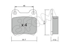 Sada brzdových destiček, kotoučová brzda CIFAM 822-275-1