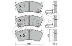 Sada brzdových platničiek kotúčovej brzdy CIFAM 822-277-0