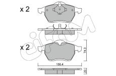 Sada brzdových destiček, kotoučová brzda CIFAM 822-279-0