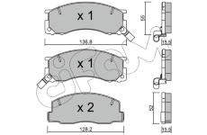 Sada brzdových platničiek kotúčovej brzdy CIFAM 822-281-0