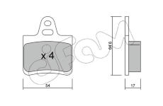 Sada brzdových platničiek kotúčovej brzdy CIFAM 822-284-0