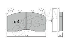 Sada brzdových platničiek kotúčovej brzdy CIFAM 822-288-1