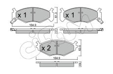 Sada brzdových destiček, kotoučová brzda CIFAM 822-289-0