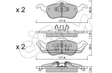 Sada brzdových platničiek kotúčovej brzdy CIFAM 822-291-0