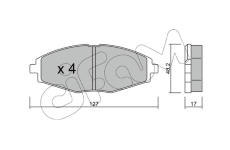 Sada brzdových platničiek kotúčovej brzdy CIFAM 822-293-0