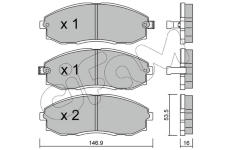 Sada brzdových platničiek kotúčovej brzdy CIFAM 822-297-0