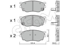 Sada brzdových destiček, kotoučová brzda CIFAM 822-301-0