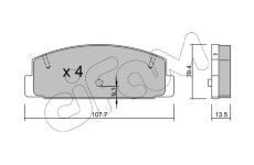 Sada brzdových platničiek kotúčovej brzdy CIFAM 822-302-1