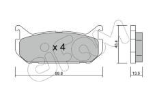 Sada brzdových platničiek kotúčovej brzdy CIFAM 822-303-0