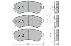Sada brzdových platničiek kotúčovej brzdy CIFAM 822-304-0
