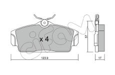 Sada brzdových destiček, kotoučová brzda CIFAM 822-305-0