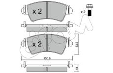 Sada brzdových destiček, kotoučová brzda CIFAM 822-313-1