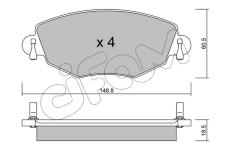 Sada brzdových destiček, kotoučová brzda CIFAM 822-318-0