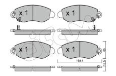Sada brzdových destiček, kotoučová brzda CIFAM 822-320-0