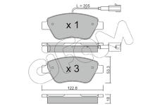 Sada brzdových platničiek kotúčovej brzdy CIFAM 822-321-0