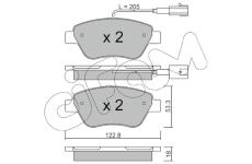 Sada brzdových platničiek kotúčovej brzdy CIFAM 822-321-3