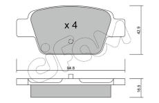 Sada brzdových platničiek kotúčovej brzdy CIFAM 822-323-0