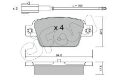 Sada brzdových platničiek kotúčovej brzdy CIFAM 822-323-1