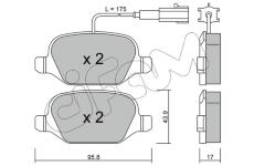 Sada brzdových platničiek kotúčovej brzdy CIFAM 822-323-2